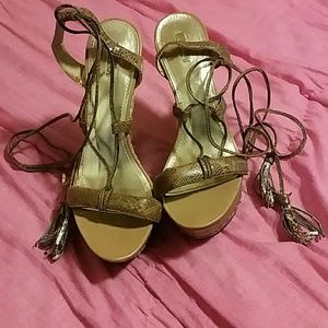 Platform Animal Print Wedges